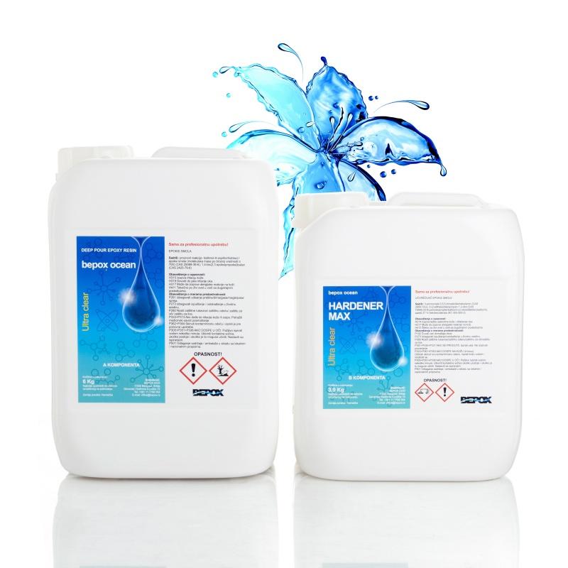 Set Bepox ocean DEEP POUR EPOXY RESIN - ULTRA CLEAR epoxy smola za izlivanje većih zapremina